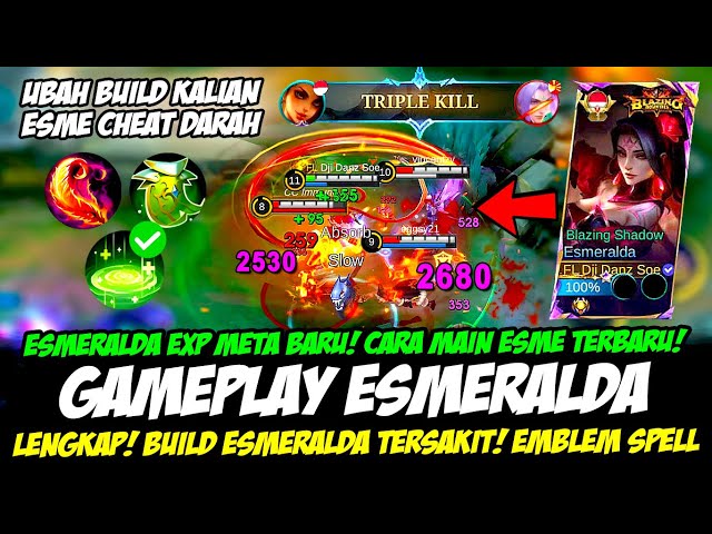 ESMERALDA EXP META BARU❗TIPS ITEM ESMERALDA DARAH PUTIH❗BUILD ESMERALDA TERSAKIT❗GAMEPLAY ESMERALDA