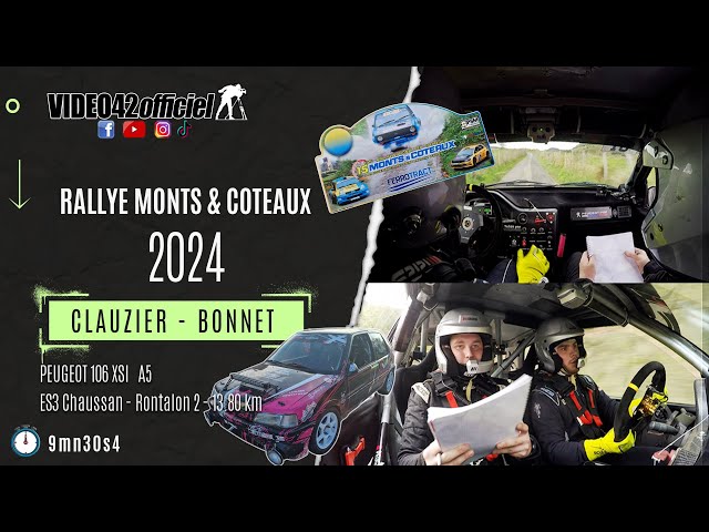 Rallye Monts  et coteaux 2024 - Peugeot 106 A5 Clauzier/Bonnet par video42officiel