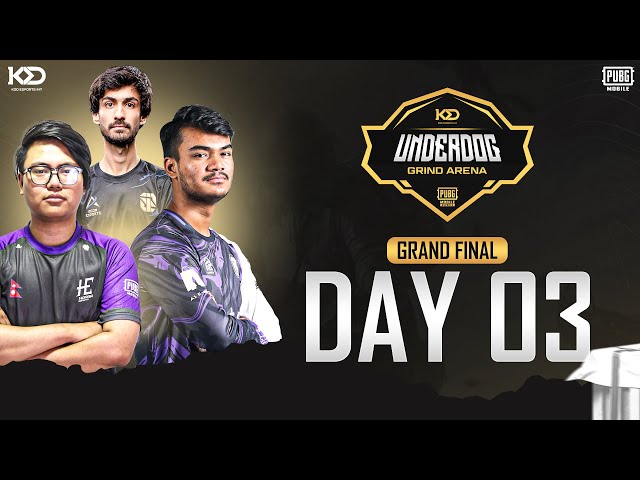 Grand Finals Day 3 | Underdog Grind Arena 2023 | KOD ESPORTS | PUBG MOBILE