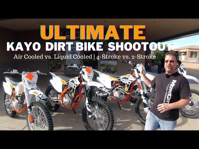 Kayo Dirt Bike Shootout | K2 230 vs. K4 250 vs. K6-EFI vs. KT 250 | 4-Stroke vs. 2-Stroke