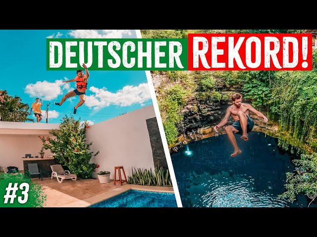 LUXURY VILLA is STUNT paradise! | 22m RECORD jump in cenote! | El Schlapo - Valladolid, Mexico