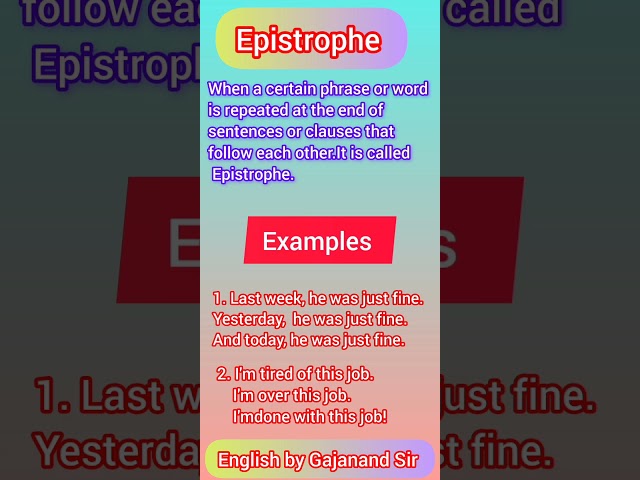 Epistrophe | What is Epistrophe | Definition of Epistrophe | Epistrophe: a literary term |