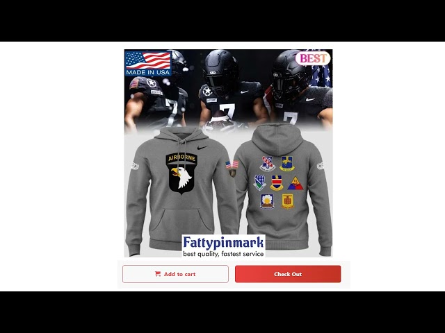 101st Airborne Bastogne Army Black Knights Football Hoodie