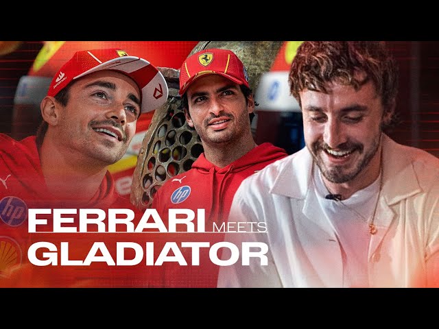 Ferrari Meets Gladiator | Sainz and Leclerc Challenges with Paul Mescal ⚔️