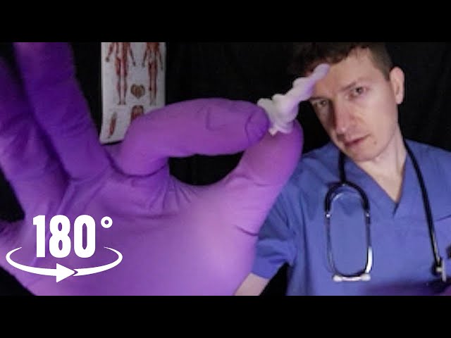 ASMR VR180 | Ear Cleaning and Ear Wax Removal 👂 Otoscope Sounds 😴