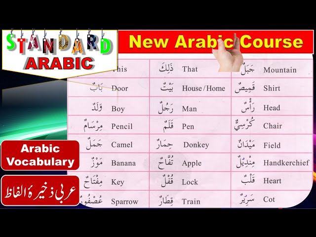 Arabic vocabulary for beginners |  Arabic words for beginners | New Arabic course lesson 2 | Quran