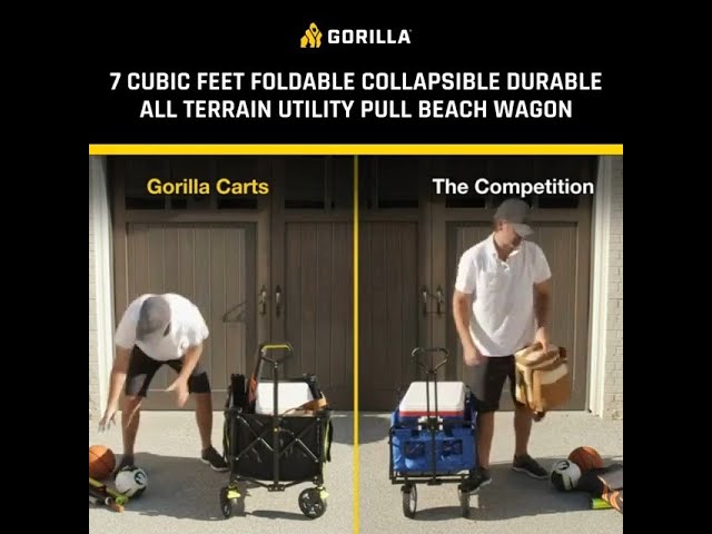 7 Cubic Feet Foldable Collapsible All Terrain Utility Pull Beach Wagon