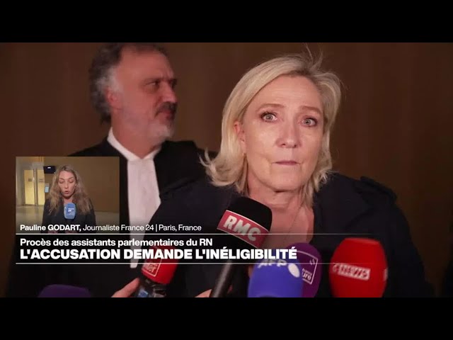 Procès du RN : cinq ans de prison dont deux ferme requis contre Marine Le Pen • FRANCE 24