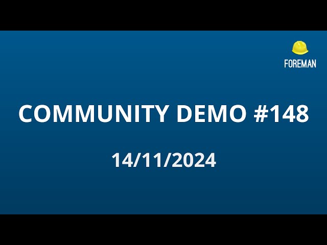 Foreman Community Demo #148