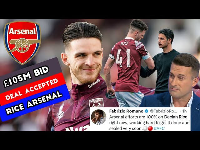 100% confirmed Declan rice becomes an arsenal player in less than 48hr Done Deal aftv