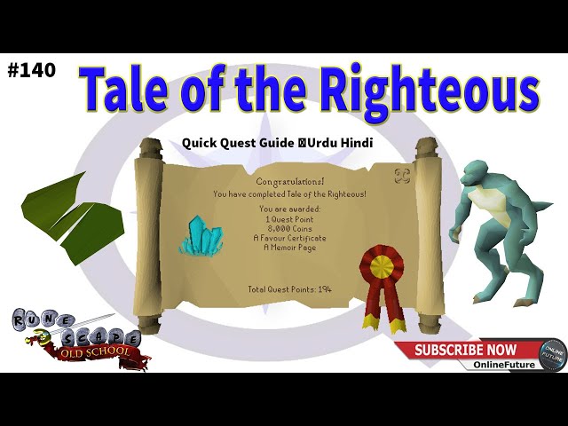 OSRS│How To Complete Tale of the Righteous Quest 2022│Urdu Hindi