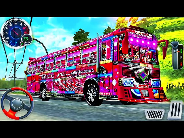 Coach Luxury Big Indian Bus Driving - Driving Simulator Srilanka - Android GamePlay