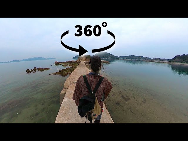 【4K】360° Countryside in Japan Remote Island in Benzaiten, Naoshima