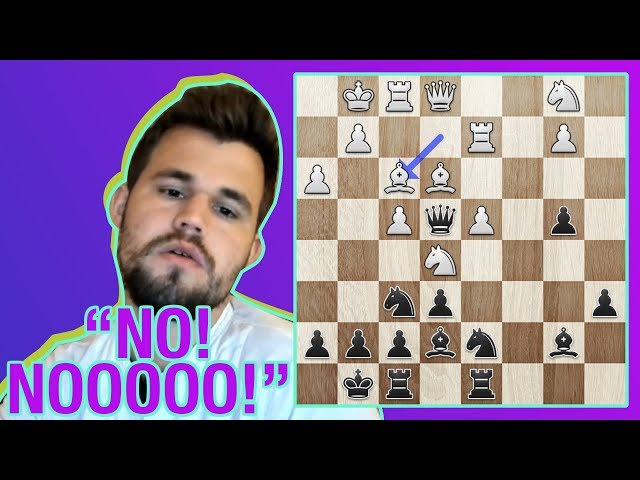 "My queen is trapped!" | Magnus Carlsen vs. chess24 user ginkobiloba