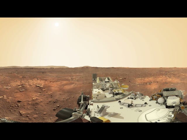 Mars Perseverance 360 stereo VR panorama with audio (8K)