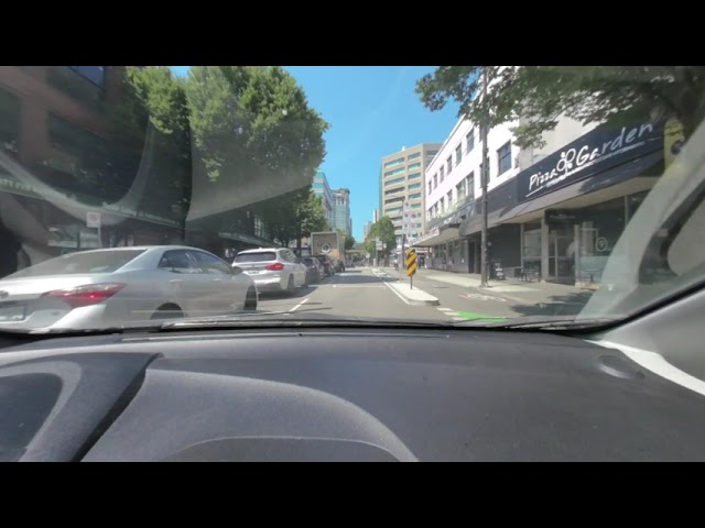 Driving in Vancouver (VR 180) - Vuze XR - July 29th 2022 - Oak Street to Robson Street