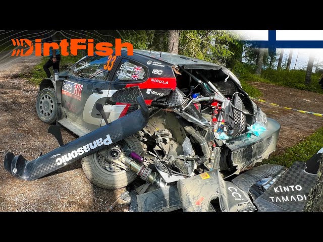 Evans Crashes Out! 💥 | WRC Rally Finland 2024