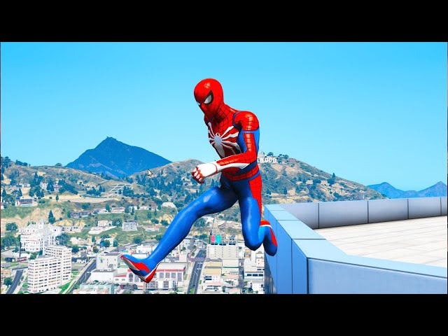 GTA 5 Spiderman Epic Jumps Compilation(GTA V Fails Funny Moments)part#203  Rags doll