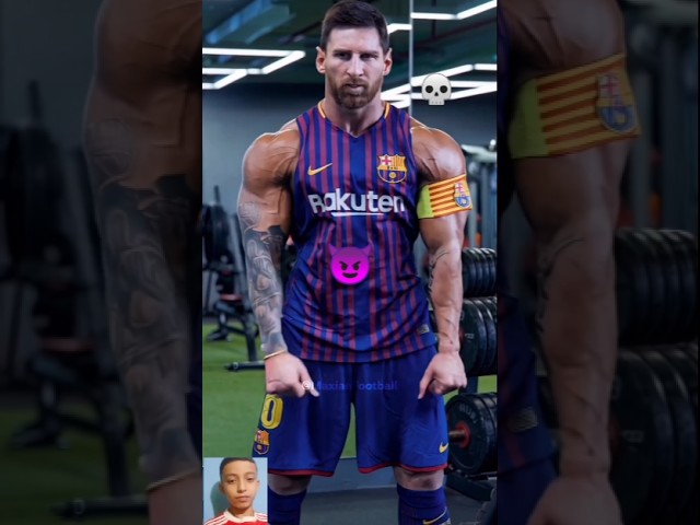 Messi Bodybuilder 😈 #shorts#ronaldo#messi#football#trend#youtube#viral