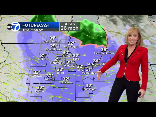 Chicago weather forecast: Storm bringing snow, high winds to area