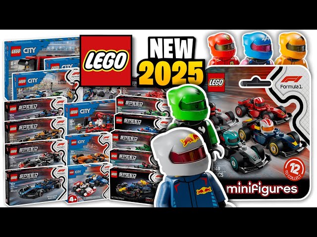 LEGO Formula 1 Collection 2025 Sets OFFICIALLY Revealed - Minifigures Series, City & Speed Champions