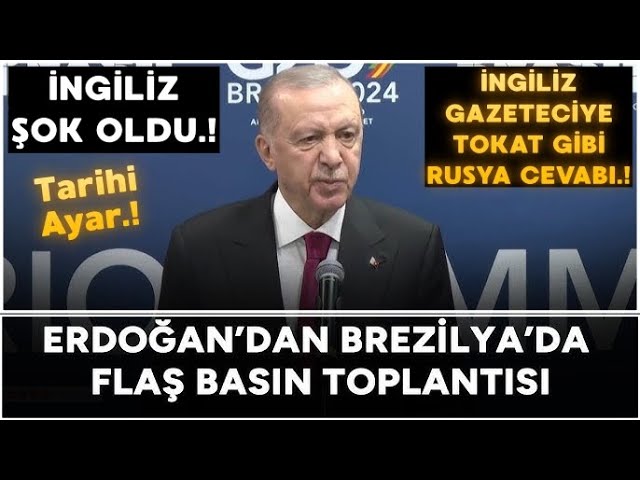 G20 Zirvesinde Erdoğan'dan İngiliz Gazeteci'den Rusya Sorusuna Tokat Gibi CEVAP.! Dengeler Değişiyor