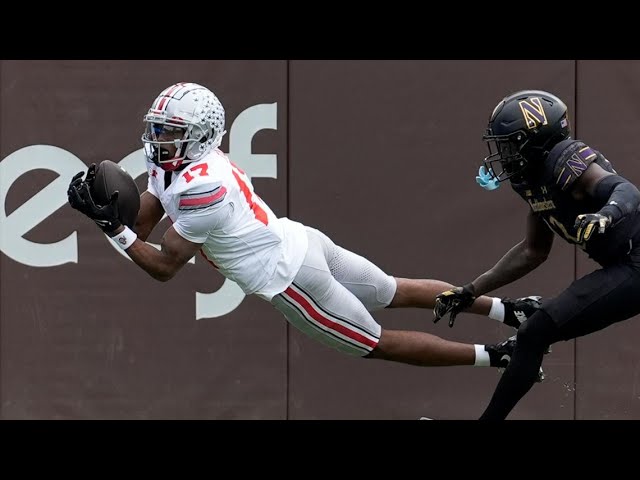 Carnell Tate shines in homecoming game, scores twice in Ohio State's 31-7 over Northwestern