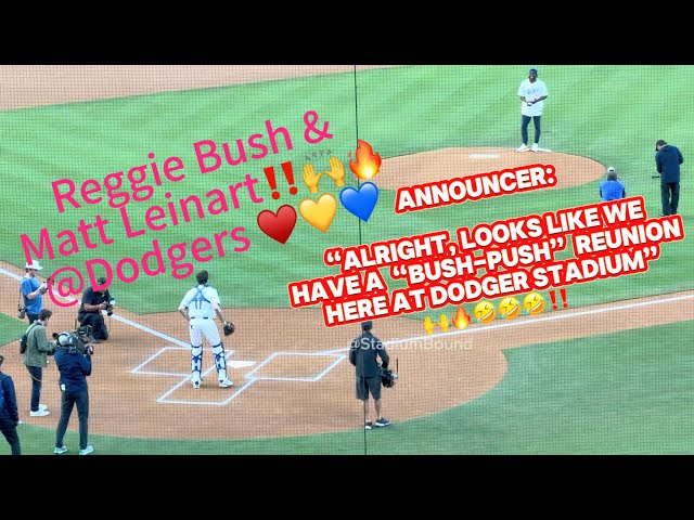 USC Greats 🔥 Reggie Bush & Matt Leinart at Dodgers 🙌♥️💛