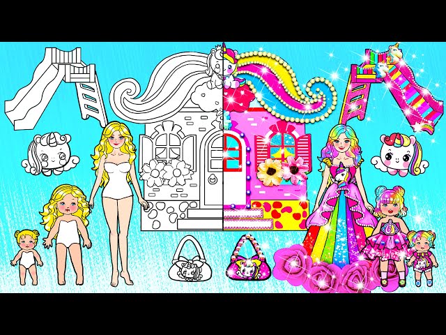 Rapunzel Mother vs Daughter UNICORN Collection Dress Up & Playground Decor - DIY Arts & Paper Crafts