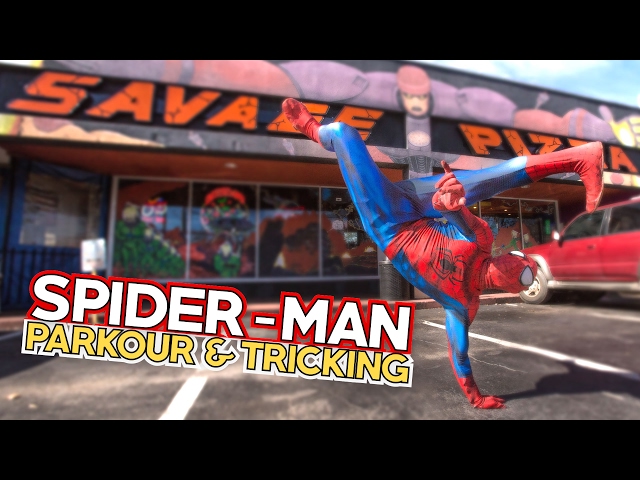 SPIDER-MAN PARKOUR & TRICKING - Free Running Real Life Super Hero Movie