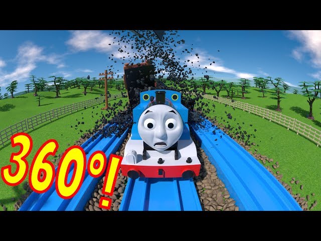 360º TOMICA Thomas and Friends: Coal Trucks SMASH into Thomas!