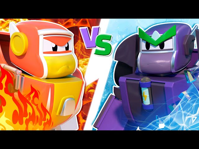 SUPER ROCKET Robot vs. EVIL ROBOT VILLAIN! Who will win? - Transformer Robot Car Epic Battle for Kid