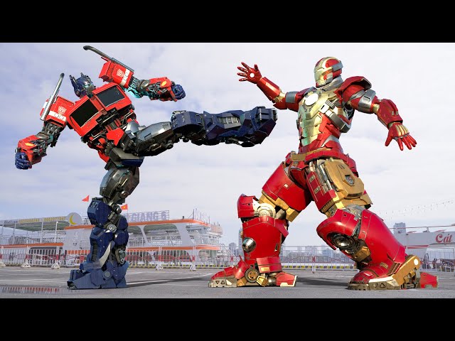 Avengers: The Last Knight - Optimus Prime vs Iron Man Epic Battle | Paramount Pictures [HD]