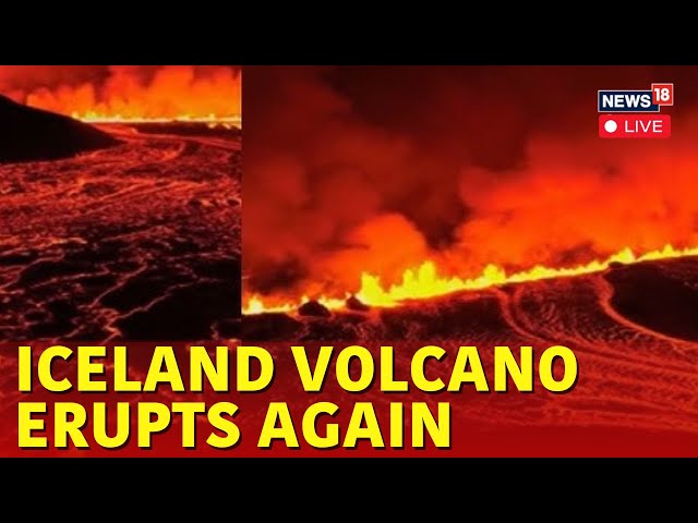 Iceland Volcano Eruption LIVE | Iceland Volcano Erupts for Seventh Time in a Year | Iceland Volcano