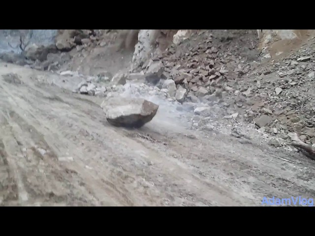 Landslide in Nepal along Midhill Highway