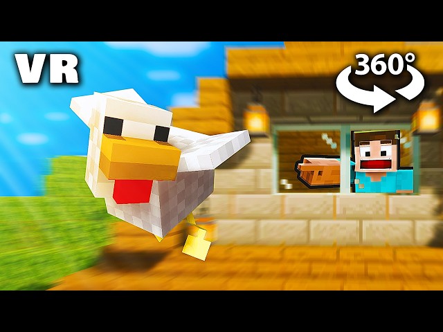 VR 360° CHICKEN ESCAPE (Minecraft Animation)