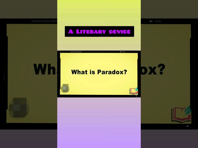 Literary term Paradox  #shorts #ytshorts #educational point