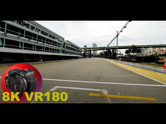 8K VR180 POLE POSITION AT SINGAPORE F1 TRACK Home of F1 night racing 3D (Travel Videos/ASMR/Music)