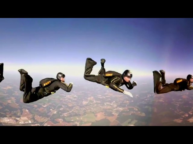 VR skydive with the US Army Golden Knights parachute team