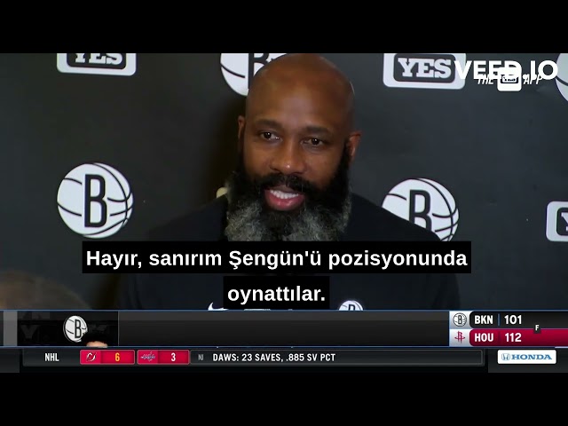 Jacque Vaughn(Nets koçu) Alperen Şengün ve Houston vs Nets maç sonu (TÜRKÇE ALTYAZILI)