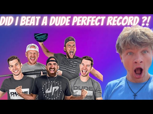 Did I beat a dude perfect record ?! #dudeperfect #trickshots