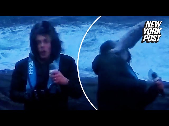 WATCH: Fish hits weatherman in the face amid Norway’s worst storm in 30 years