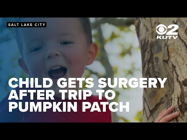 Utah mom warns of danger at pumpkin patches after emergency surgery for young son