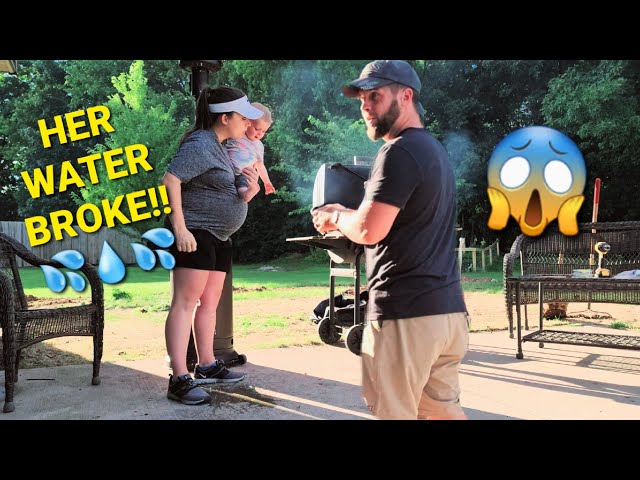 WATER BROKE EARLY!!! HILARIOUS PRANK ON HUSBAND REACTION!!!