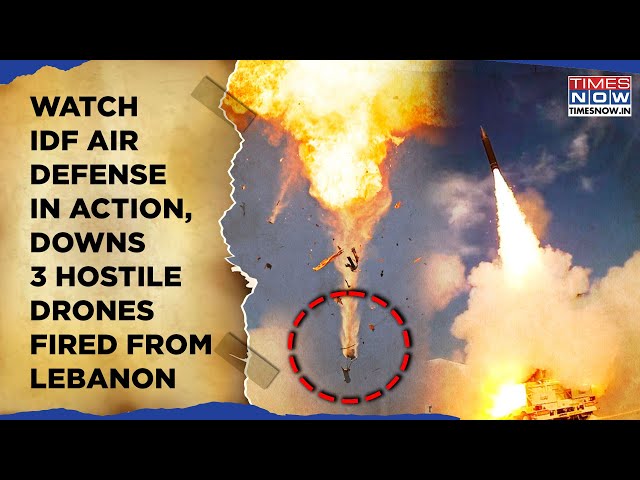 Watch Israeli Air Defense In Action| IDF Downs 3 Drones After Hostile Aerial Intrusion From Lebanon