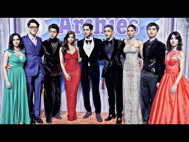 The Archies walking The Redcarpet on their Debut Movie | Suhana Khan, Khushi, Agastya and more