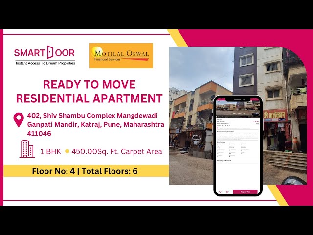 Ready To Move  Residential Apartment 402, Shiv Shambu Complex Mangdewadi Ganpati Mandir, Katraj,