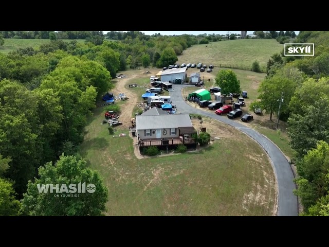 DRONE | Aerial view shows large scale FBI operation searching for remains of Crystal Rogers