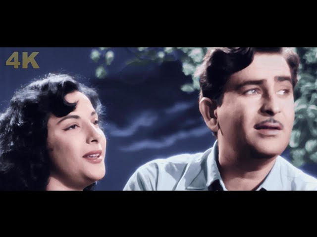 Aaja Sanam Madhur Chandni Mein Hum 4K | Chori Chori Song In Color | Raj Kapoor | Nargis