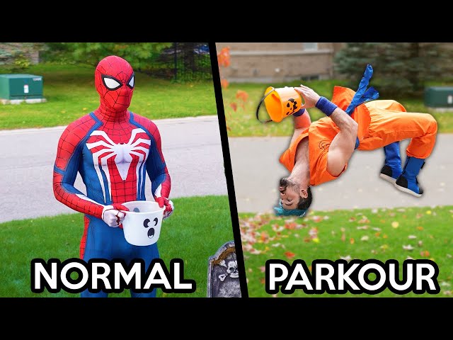 Parkour VS Normal People In Real Life (Halloween Edition)